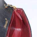CHANEL Chain Shoulder Matelasse Bag Lamb Skin Black Gold CC Auth ki6227-21