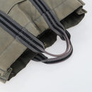 HERMES Fourre Tout Hand Bag Canvas 6 Set Gray Black Green Auth ki6229-14