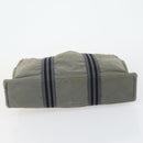 HERMES Fourre Tout Handtas Canvas 6-delig Grijs Zwart Groen Auth ki6229-15