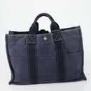 HERMES Fourre Tout Handtas Canvas 6-delig Grijs Zwart Groen Auth ki6229-18
