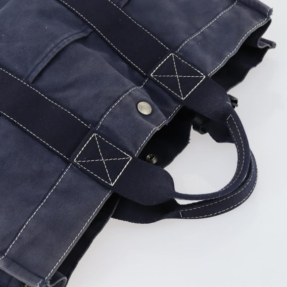 HERMES Fourre Tout Hand Bag Canvas 6 Set Gray Black Green Auth ki6229