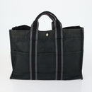 HERMES Fourre Tout Hand Bag Canvas 6 Set Gray Black Green Auth ki6229-2
