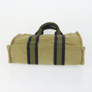 HERMES Fourre Tout Handtas Canvas 6-delig Grijs Zwart Groen Auth ki6229-30