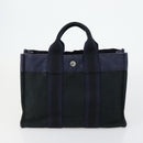 HERMES Fourre Tout Handtas Canvas 6-delig Grijs Zwart Groen Auth ki6229-32