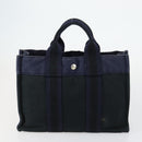 HERMES Fourre Tout Hand Bag Canvas 6 Set Gray Black Green Auth ki6229-33