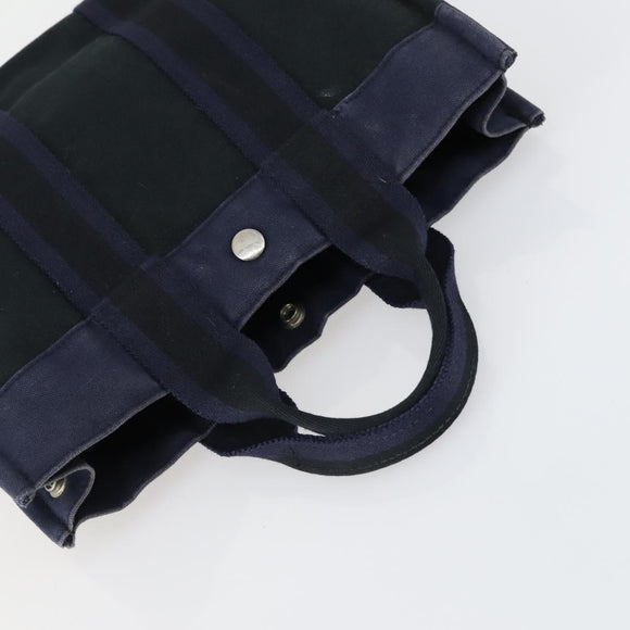 HERMES Fourre Tout Handtas Canvas 6-delig Grijs Zwart Groen Auth ki6229
