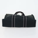 HERMES Fourre Tout Handtas Canvas 6-delig Grijs Zwart Groen Auth ki6229-5