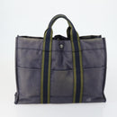 HERMES Fourre Tout Handtas Canvas 6-delig Grijs Zwart Groen Auth ki6229-7