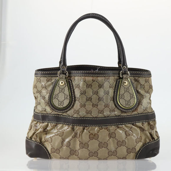 GUCCI GG Crystal GG Supreme Canvas Guccissima Bag 5 Set Beige Black Auth ki6230