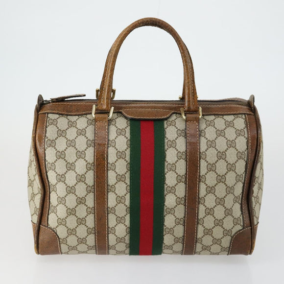 GUCCI GG Crystal GG Supreme Canvas Guccissima Bag 5 Set Beige Black Auth ki6230