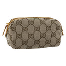 GUCCI GG Canvas Pouch Beige 039 1118 Auth ki6231-1