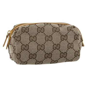 GUCCI GG Canvas Pouch Beige 039 1118 Auth ki6231
