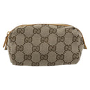 GUCCI GG Canvas Pouch Beige 039 1118 Auth ki6231-2
