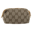 GUCCI GG Canvas Pouch Beige 039 1118 Auth ki6231-3