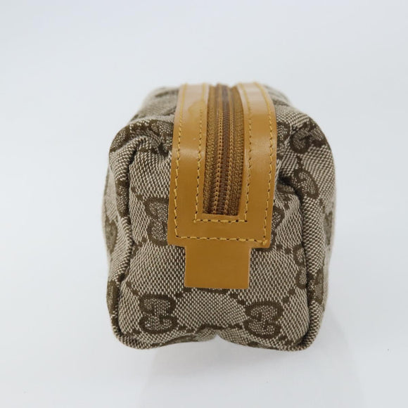 GUCCI GG Canvas Pouch Beige 039 1118 Auth ki6231