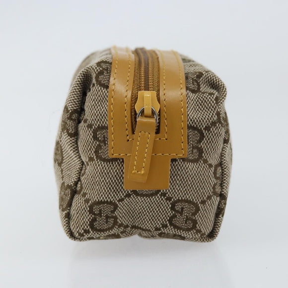 GUCCI GG Canvas Pouch Beige 039 1118 Auth ki6231