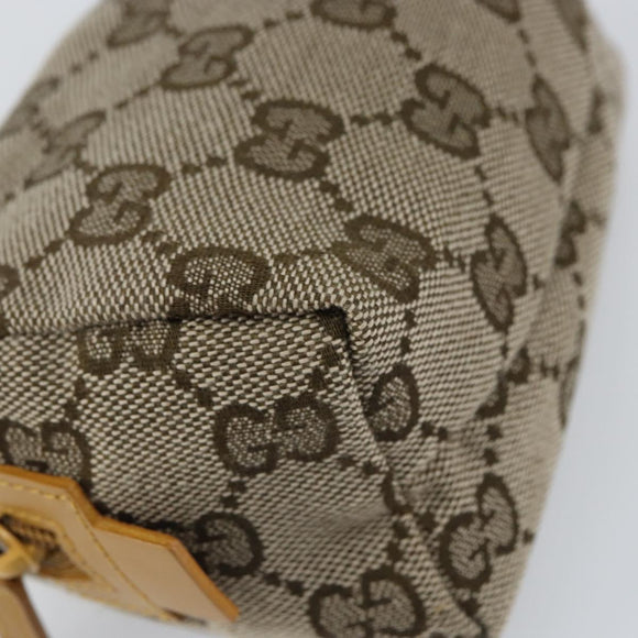 GUCCI GG Canvas Pouch Beige 039 1118 Auth ki6231