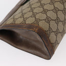 GUCCI GG Supreme Web Sherry Line Clutch Bag PVC Beige Red 89 01 002 Auth ki6233-15