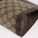 GUCCI GG Supreme Web Sherry Line Clutch Bag PVC Beige Red 89 01 002 Auth ki6233-16