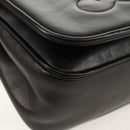 CELINE Chain Shoulder Bag Leather Black Gold Auth ki6240V-15