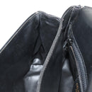 CELINE Chain Shoulder Bag Leather Black Gold Auth ki6240V-23