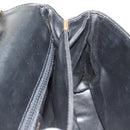 CELINE Chain Shoulder Bag Leather Black Gold Auth ki6240V-24