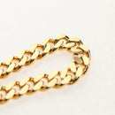 CELINE Chain Shoulder Bag Leather Black Gold Auth ki6240V-8