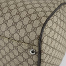 GUCCI GG Supreme Boston Bag PVC 2way Beige Silver 101672 Auth ki6241-12