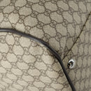 GUCCI GG Supreme Boston Bag PVC 2way Beige Silver 101672 Auth ki6241-15