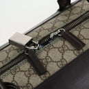 GUCCI GG Supreme Boston Bag PVC 2way Beige Silver 101672 Auth ki6241-17