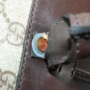 GUCCI GG Supreme Boston Bag PVC 2way Beige Silver 101672 Auth ki6241-25