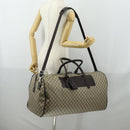 GUCCI GG Supreme Boston Bag PVC 2way Beige Silver 101672 Auth ki6241-26