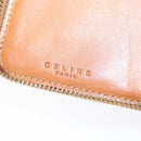 CELINE Macadam Canvas Travel Case PVC Leather Brown Gold Auth ki6242-18