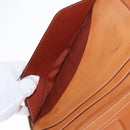 CELINE Macadam Canvas Travel Case PVC Leather Brown Gold Auth ki6242-19