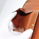 CELINE Macadam Canvas Travel Case PVC Leather Brown Gold Auth ki6242-20