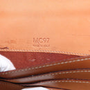 CELINE Macadam Canvas Travel Case PVC Leather Brown Gold Auth ki6242-12