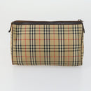 Burberrys Nova Check Clutch Bag Canvas 3 Set Beige Auth ki6243-10