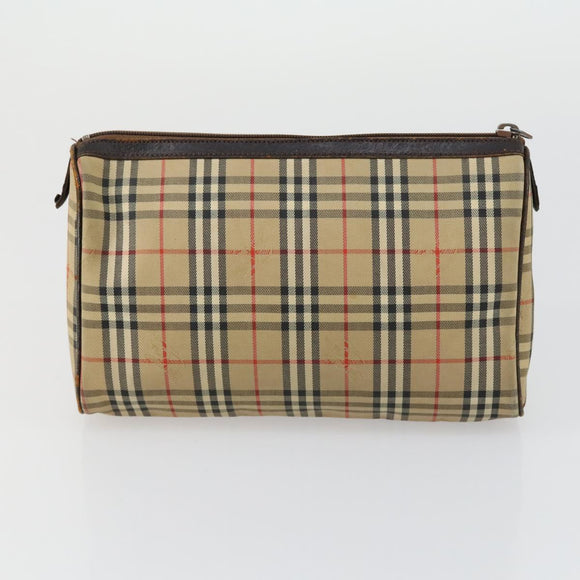 Burberrys Nova Check Clutch Bag Canvas 3 Set Beige Auth ki6243