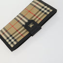 Burberrys Nova Check Clutch Bag Canvas 3 Set Beige Auth ki6243-18