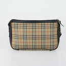 Burberrys Nova Check Clutch Bag Canvas 3 Set Beige Auth ki6243-3