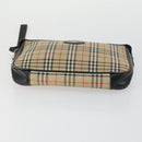 Burberrys Nova Check Clutch Bag Canvas 3 Set Beige Auth ki6243-7