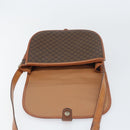 CELINE Macadam Canvas Shoulder Bag PVC Leather Brown Gold Auth ki6244-18