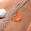 CELINE Macadam Canvas Shoulder Bag PVC Leather Brown Gold Auth ki6244-12