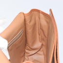 CELINE Macadam Canvas Shoulder Bag PVC Leather Brown Gold Auth ki6244-19