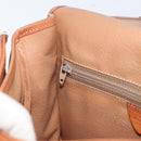 CELINE Macadam Canvas Shoulder Bag PVC Leather Brown Gold Auth ki6244-21