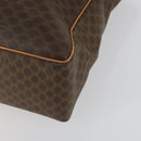 CELINE Macadam Canvas Tote Bag PVC Leather Brown Gold Auth ki6248-16