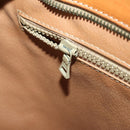 CELINE Macadam Canvas Tote Bag PVC Leather Brown Gold Auth ki6248-21