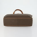 CELINE Macadam Canvas Tote Bag PVC Leather Brown Gold Auth ki6248-5