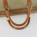 CELINE Macadam Canvas Boston Bag PVC Beige Gold Auth ki6249-7