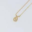 Christian Dior Stone Necklace metal Gold Auth ki6254-3